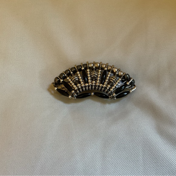 Safety Pin Art Hair Clip Barrette Vintage Handcrafted 80’s - Picture 1 of 5